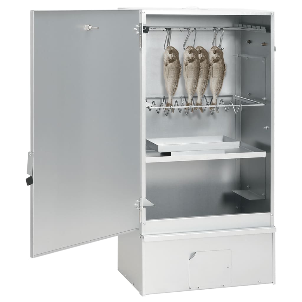 Vidaxl bbq-rookoven met koude rookgenerator gegalvaniseerd staal