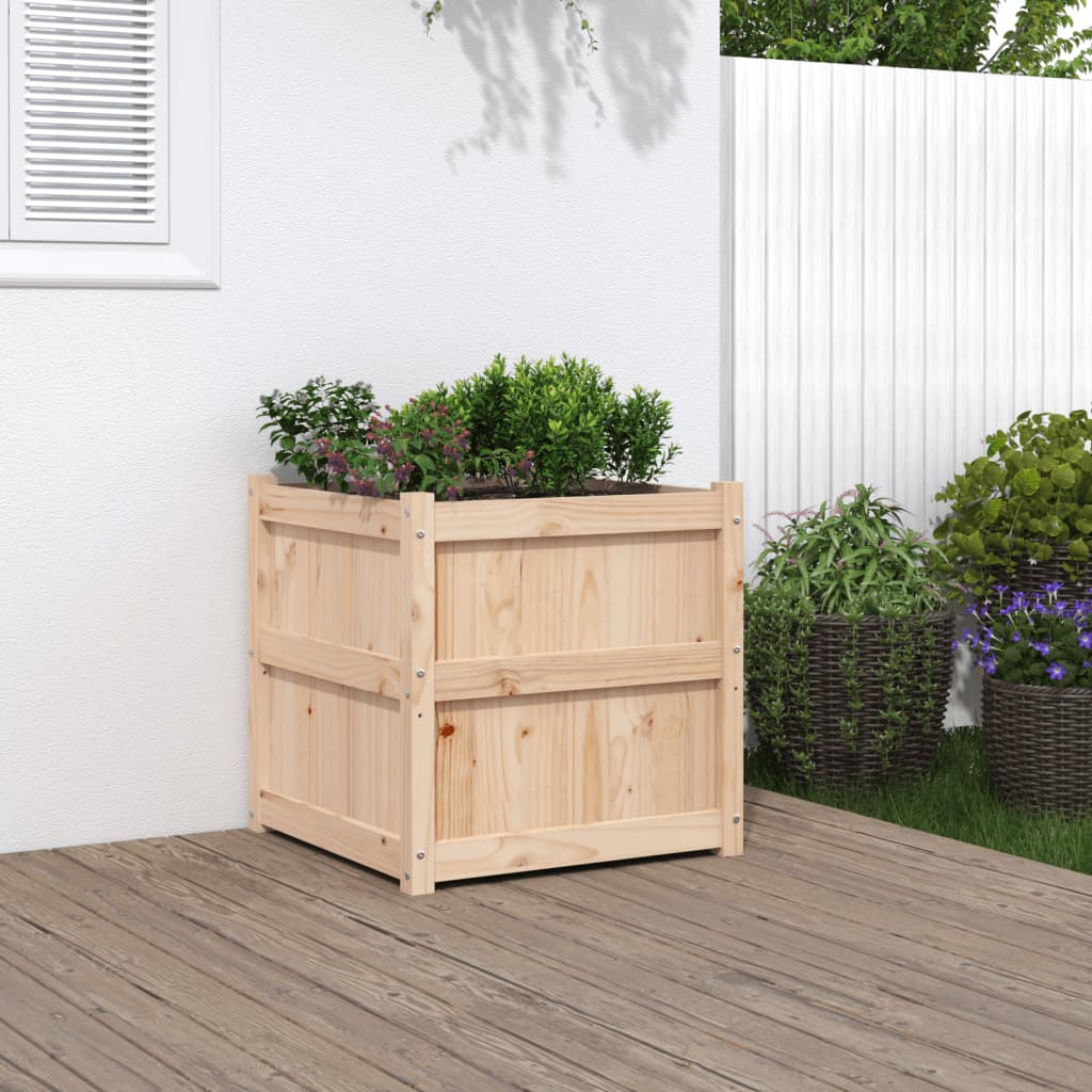 Vidaxl plantenbak 60x60x60 cm massief groenhout