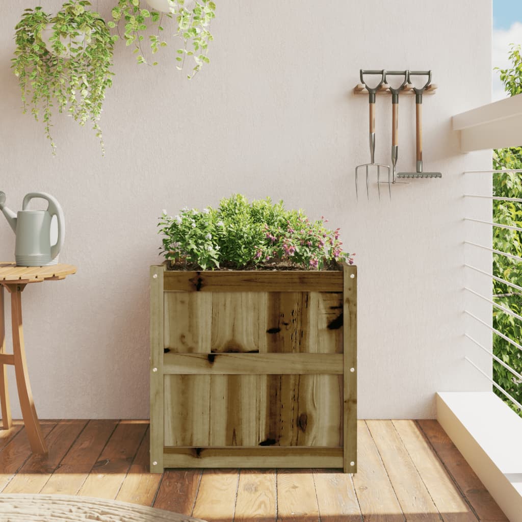 Vidaxl plantenbak 60x60x60 cm geïmpregneerd groenenhout