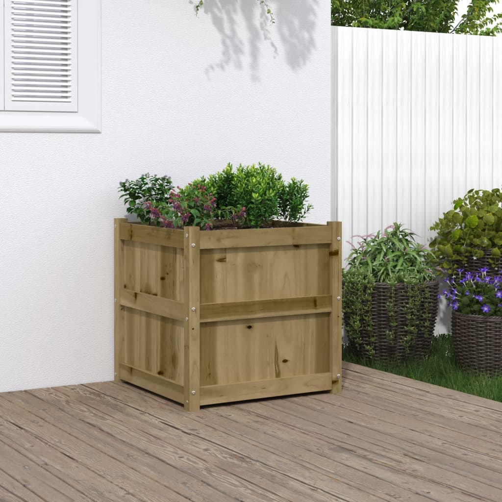 Vidaxl plantenbak 60x60x60 cm geïmpregneerd groenenhout