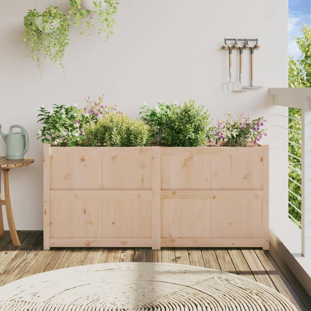 Vidaxl plantenbak 150x50x70 cm massief groenhout