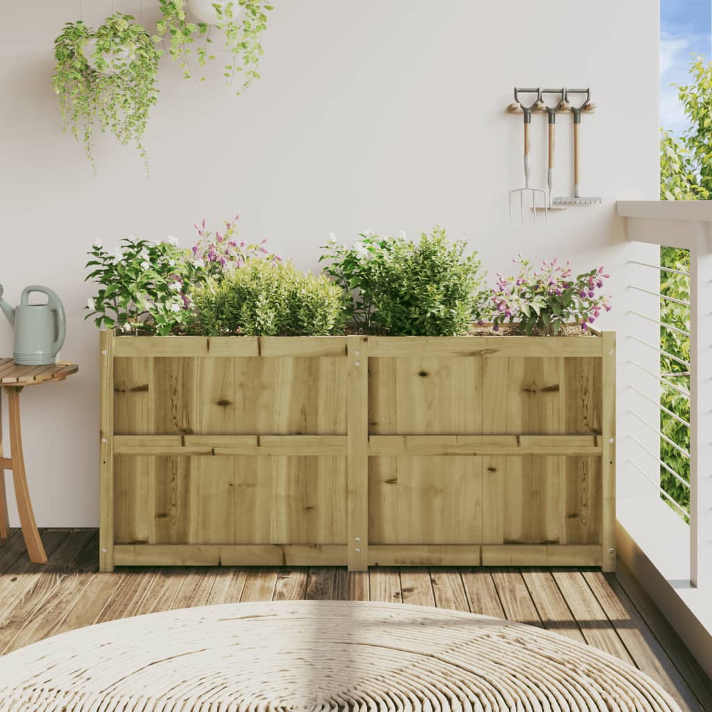 Vidaxl plantenbak 150x50x70 cm geïmpregneerd groenenhout