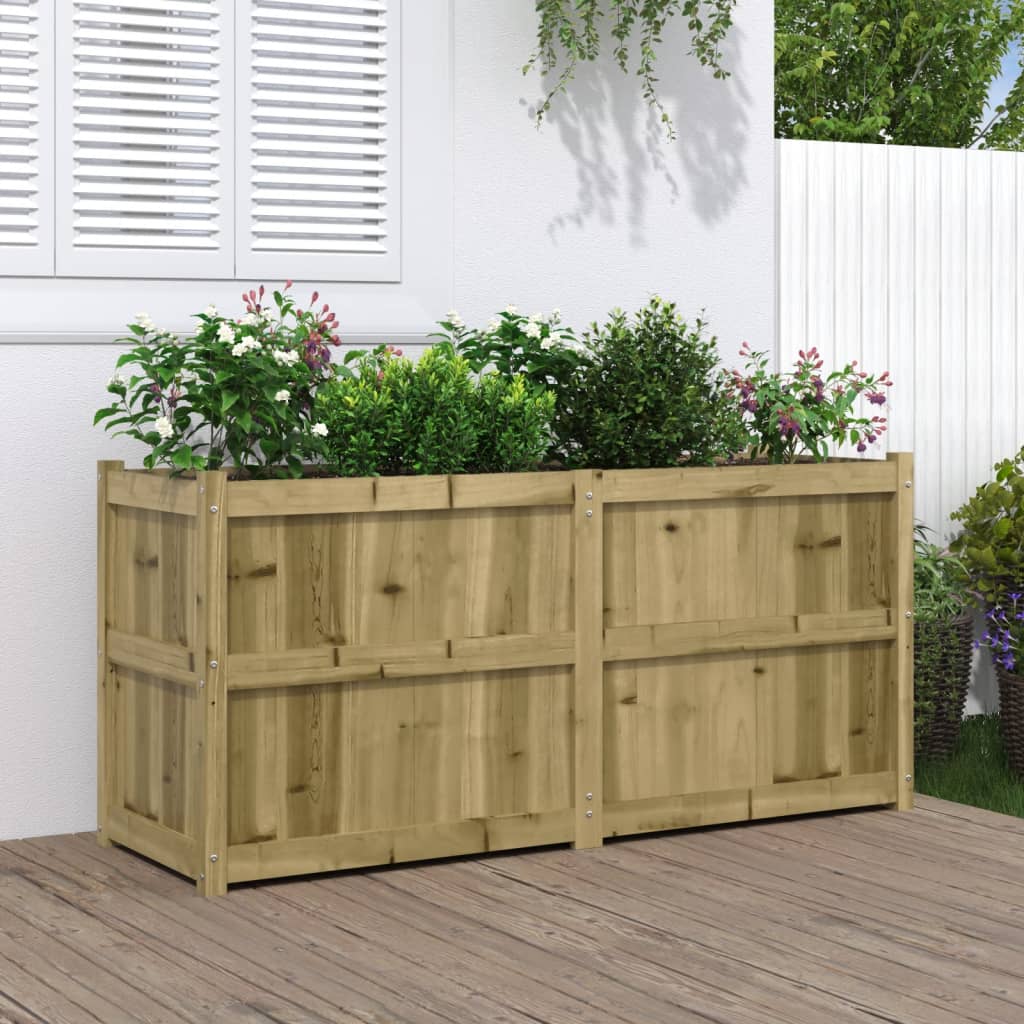 Vidaxl plantenbak 150x50x70 cm geïmpregneerd groenenhout
