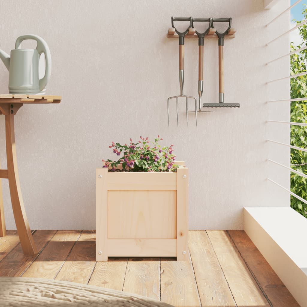Vidaxl plantenbak 31x31x31 cm massief groenhout