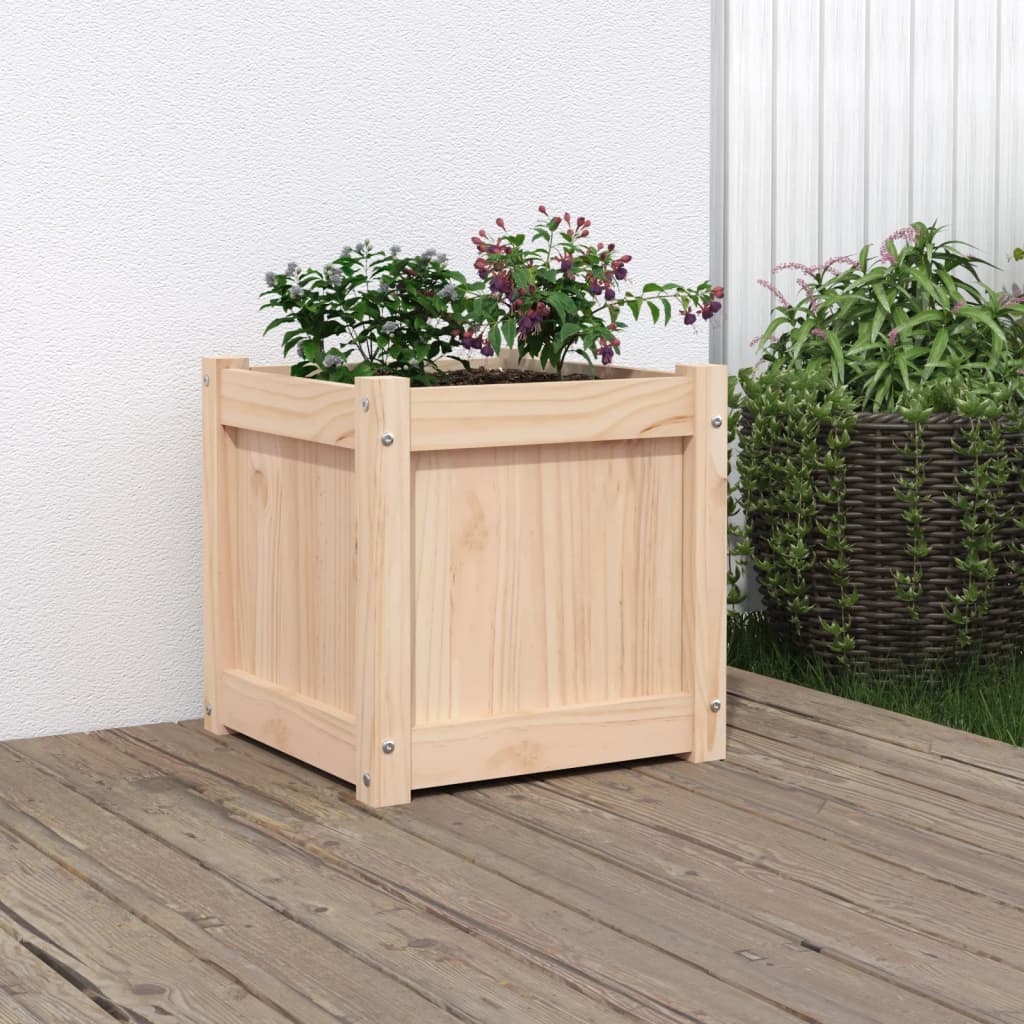 Vidaxl plantenbak 40x40x40 cm massief groenhout