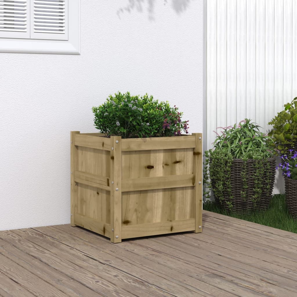 Vidaxl plantenbak 50x50x50 cm geïmpregneerd groenenhout