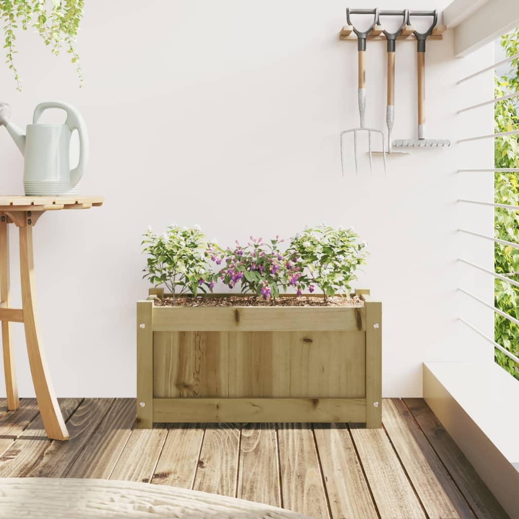 Vidaxl plantenbak 60x31x31 cm geïmpregneerd groenenhout