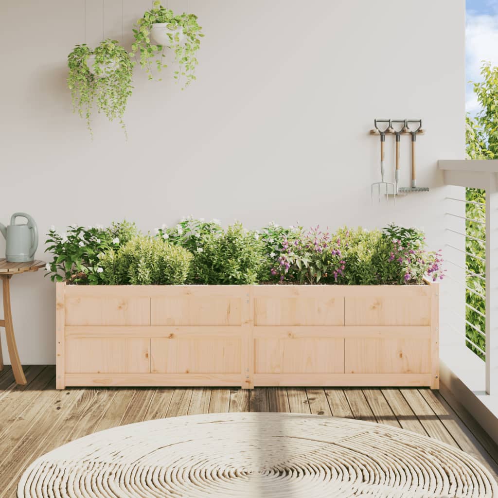Vidaxl plantenbak 180x50x50 cm massief groenhout