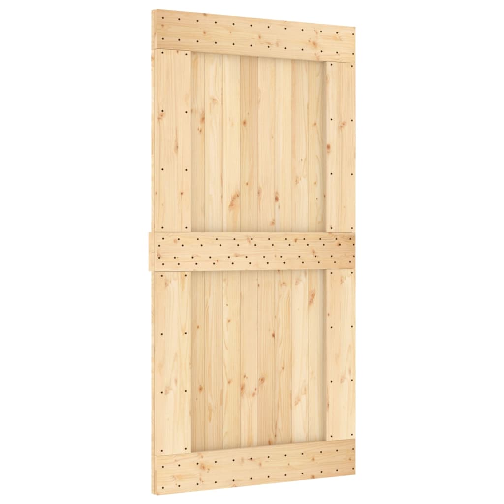 VidaXL Schuifdeur met beslag 100x210 cm massief groenhout