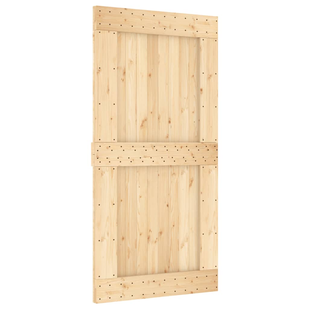 VidaXL Schuifdeur met beslag 100x210 cm massief groenhout