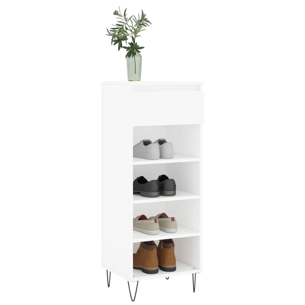 VidaXL Schoenenkast 40x36x105 cm bewerkt hout wit