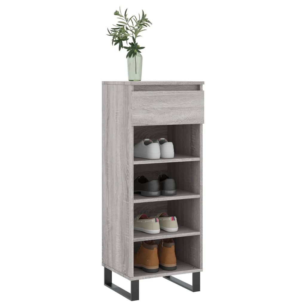 VidaXL Schoenenkast 40x36x105 cm bewerkt hout grijs sonoma