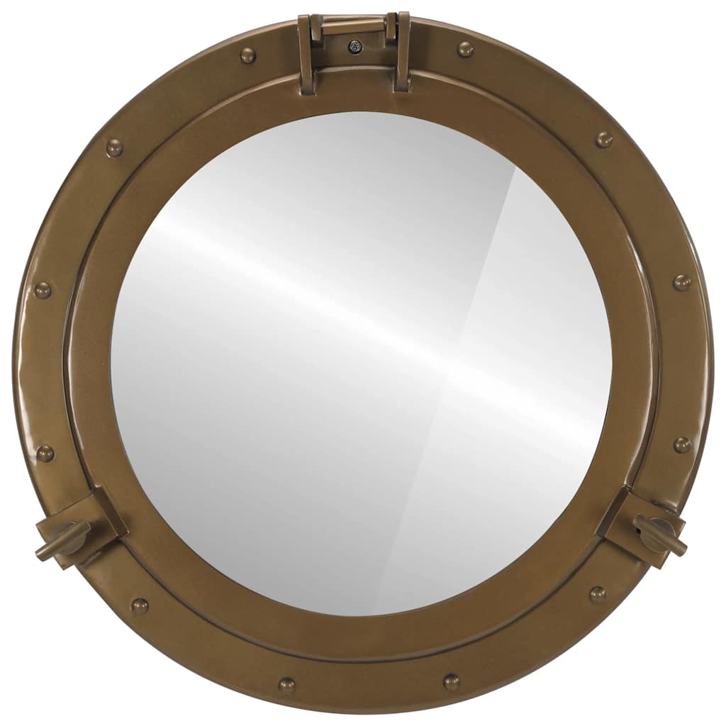 Vidaxl wandspiegel patrijspoort ø50 cm aluminium en glas