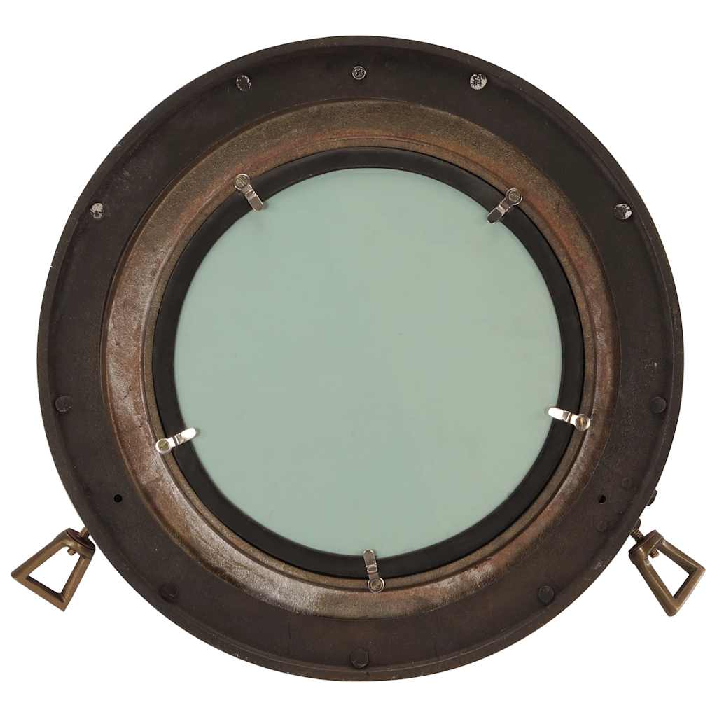 Vidaxl wandspiegel patrijspoort ø50 cm aluminium en glas