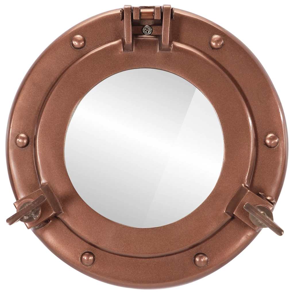 Vidaxl wandspiegel patrijspoort ø23 cm aluminium en glas