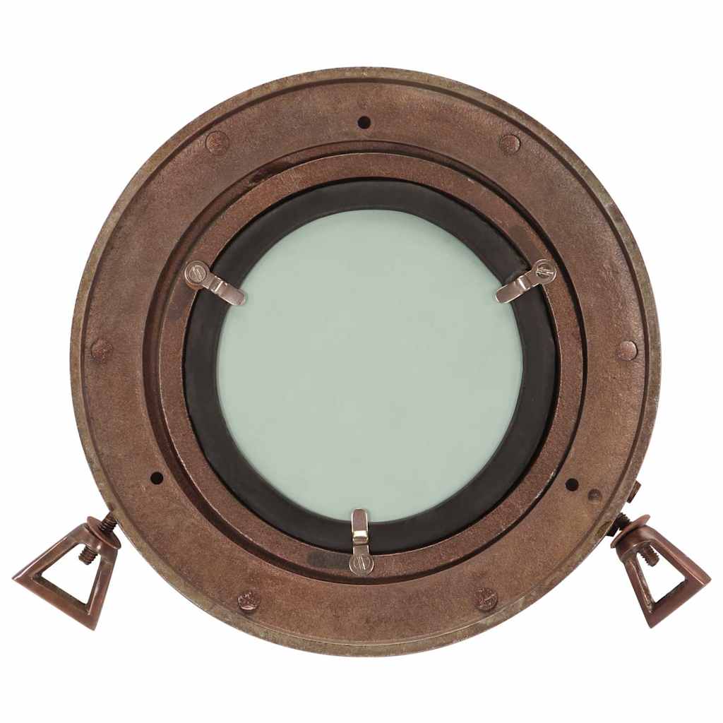 Vidaxl wandspiegel patrijspoort ø23 cm aluminium en glas