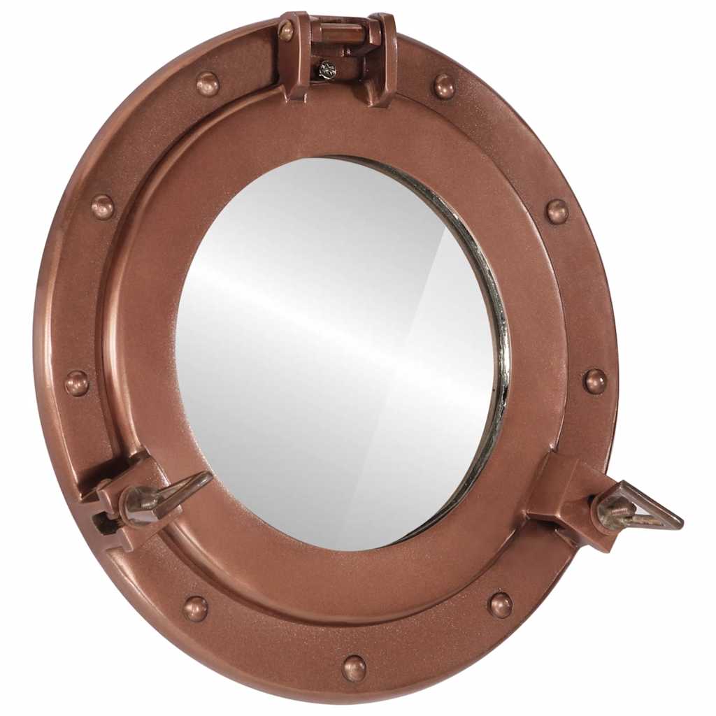 VidaXL Wandspiegel patrijspoort Ø30 cm aluminium en glas