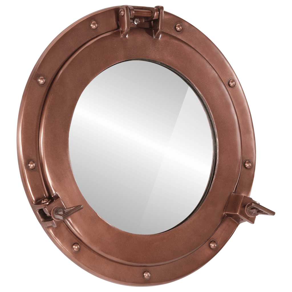 Vidaxl wandspiegel patrijspoort ø38 cm aluminium en glas
