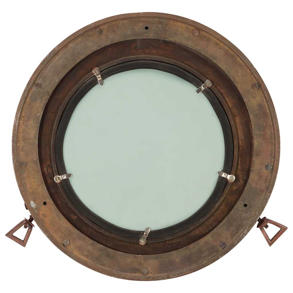 Vidaxl wandspiegel patrijspoort ø38 cm aluminium en glas