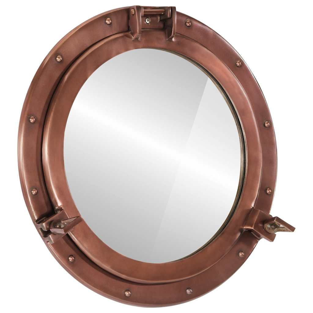 Vidaxl wandspiegel patrijspoort ø50 cm aluminium en glas