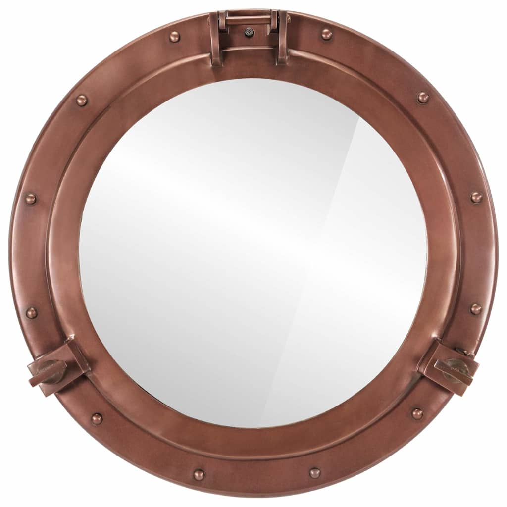 Vidaxl wandspiegel patrijspoort ø50 cm aluminium en glas