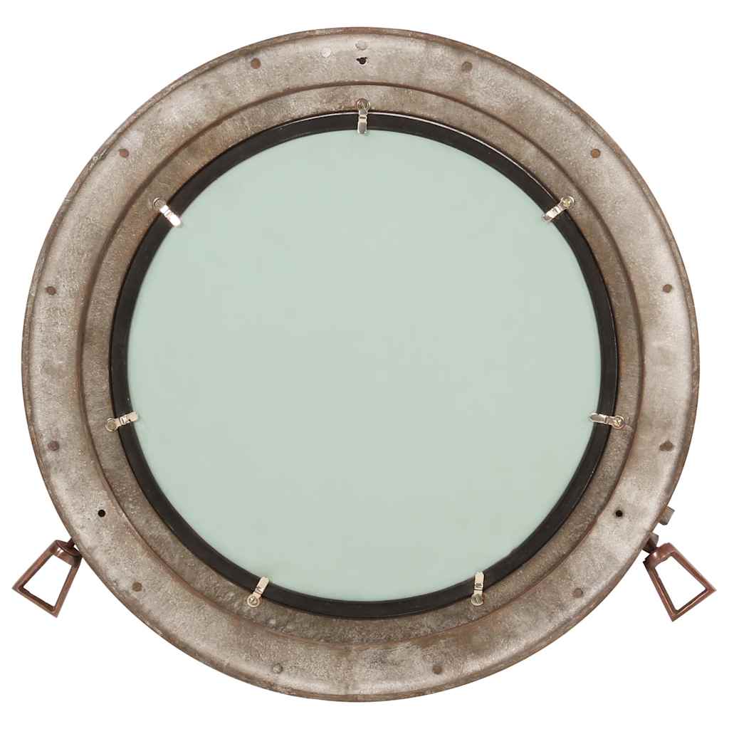 Vidaxl wandspiegel patrijspoort ø50 cm aluminium en glas