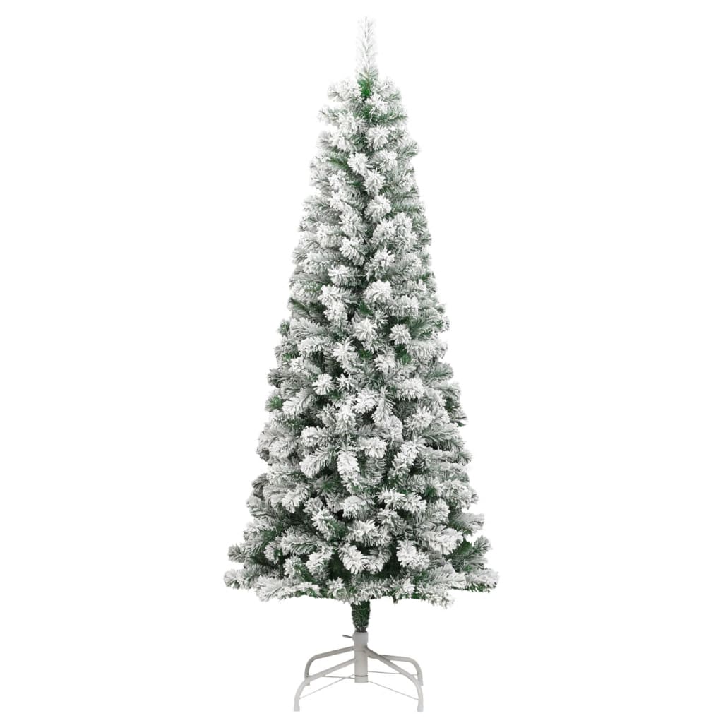 Vidaxl kunstkerstboom met scharnieren en sneeuw 240 cm
