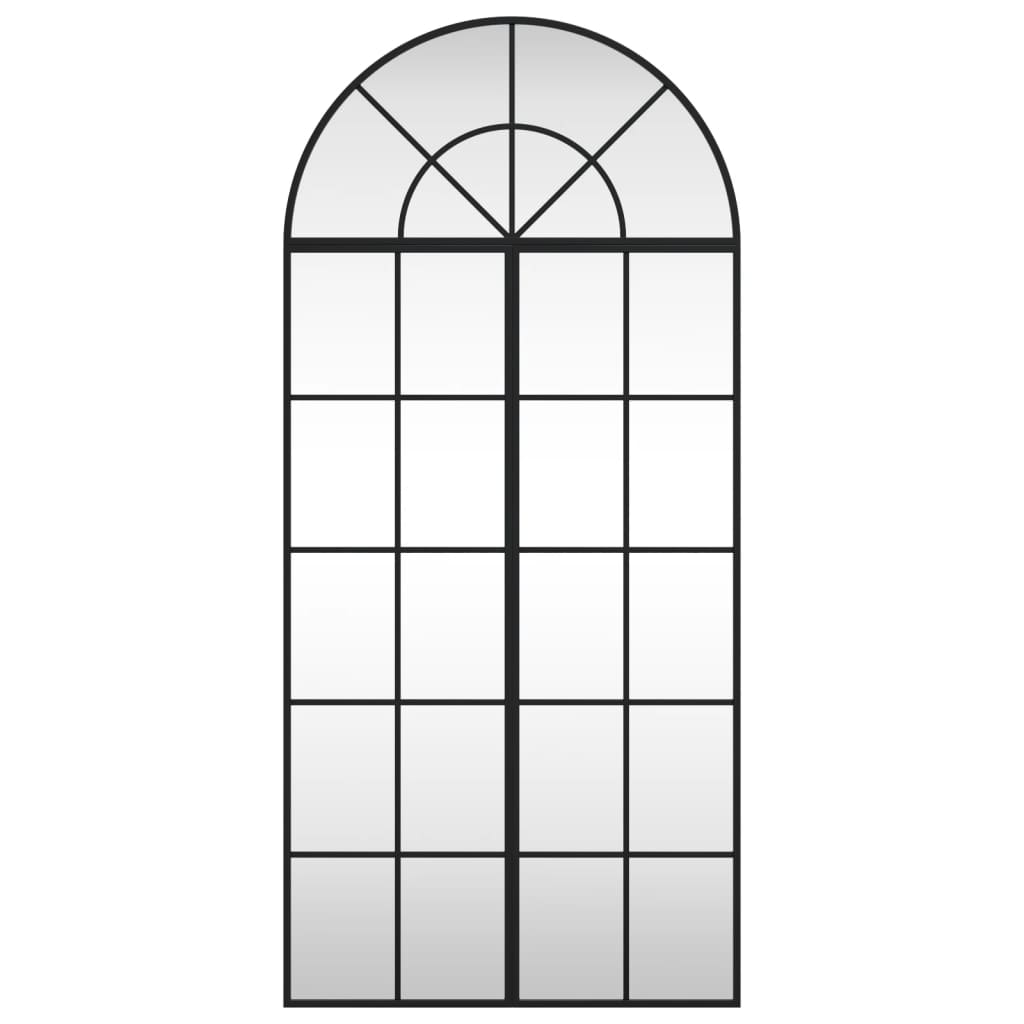 Vidaxl wandspiegel boog 60x130 cm ijzer zwart