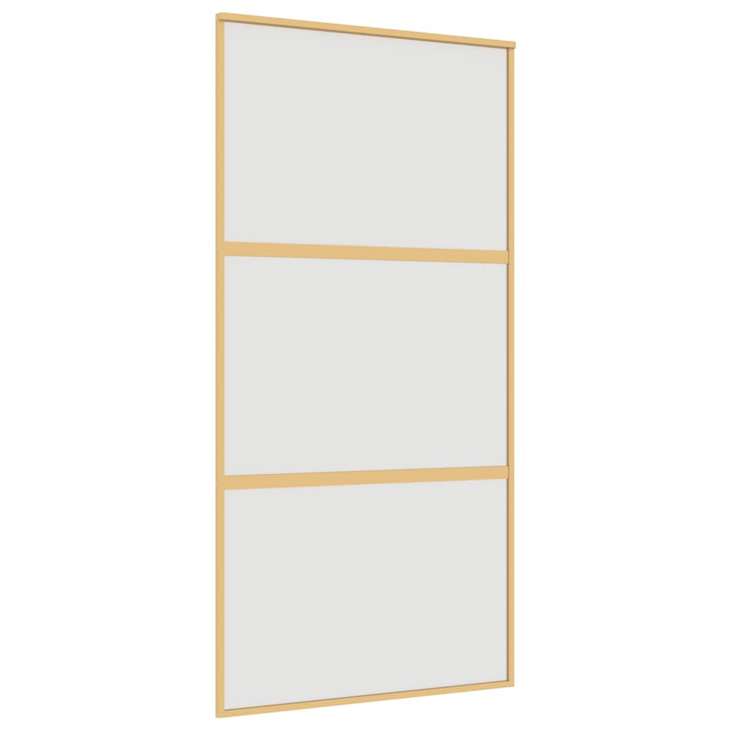 Vidaxl schuifdeur 102,5x205 cm mat esg-glas en aluminium goudkleurig