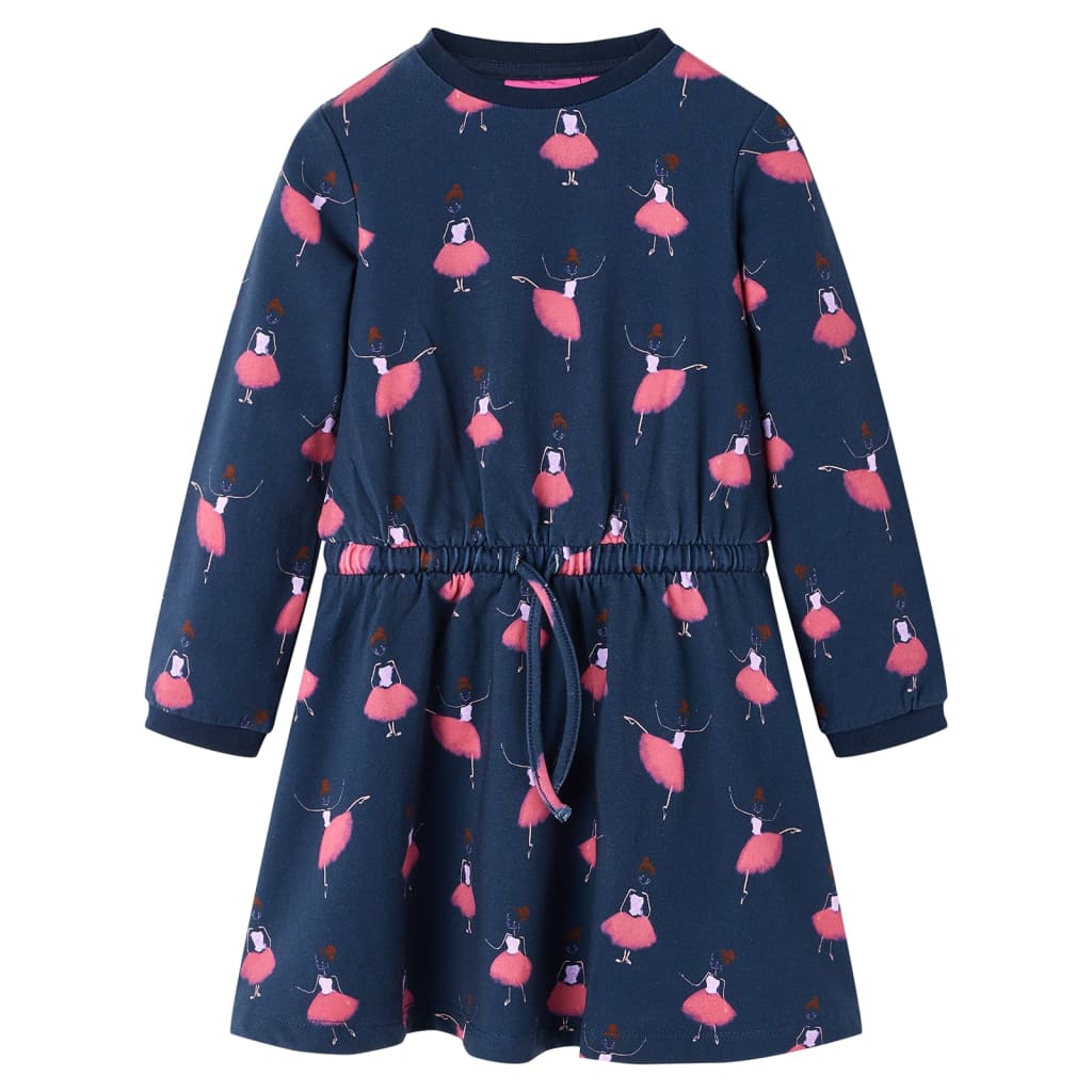 Vidaxl kinderjurk 140 marineblauw