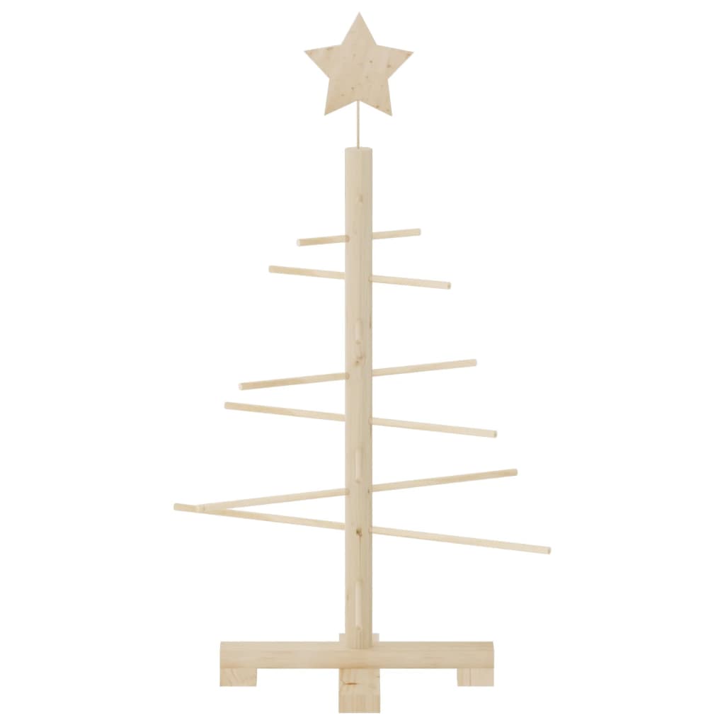 Vidaxl kerstdecoratie kerstboom 75 cm massief grenenhout