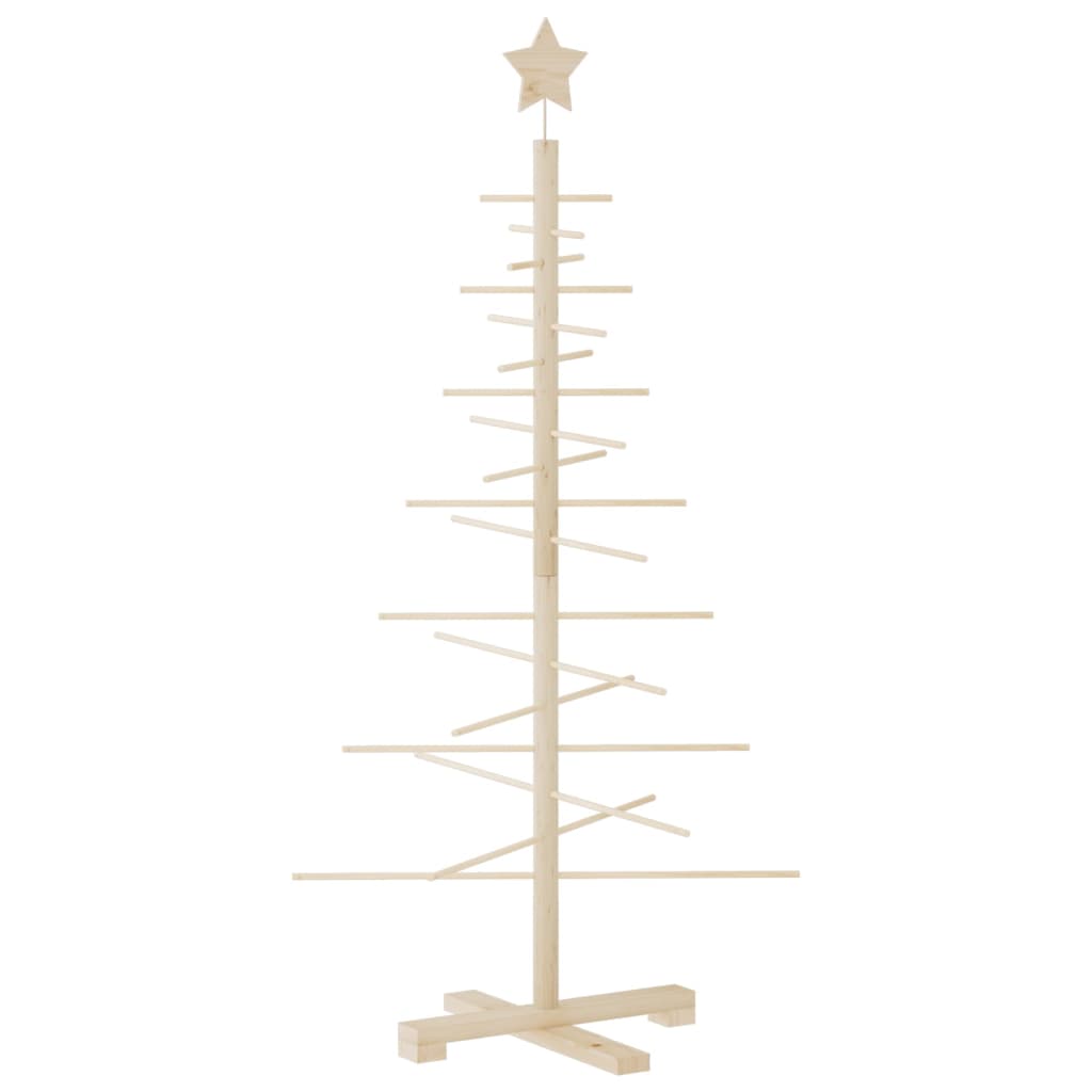Vidaxl kerstdecoratie kerstboom 125 cm massief grenenhout