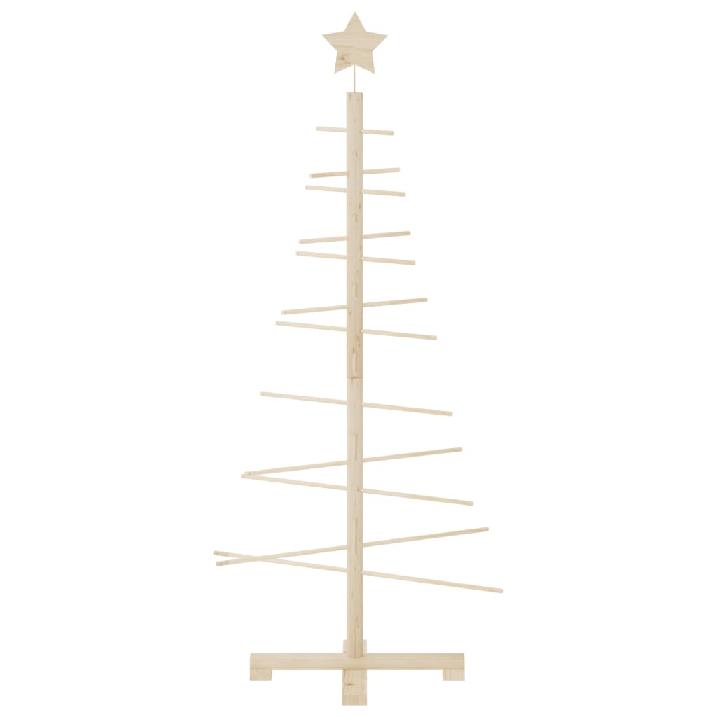 Vidaxl kerstdecoratie kerstboom 125 cm massief grenenhout