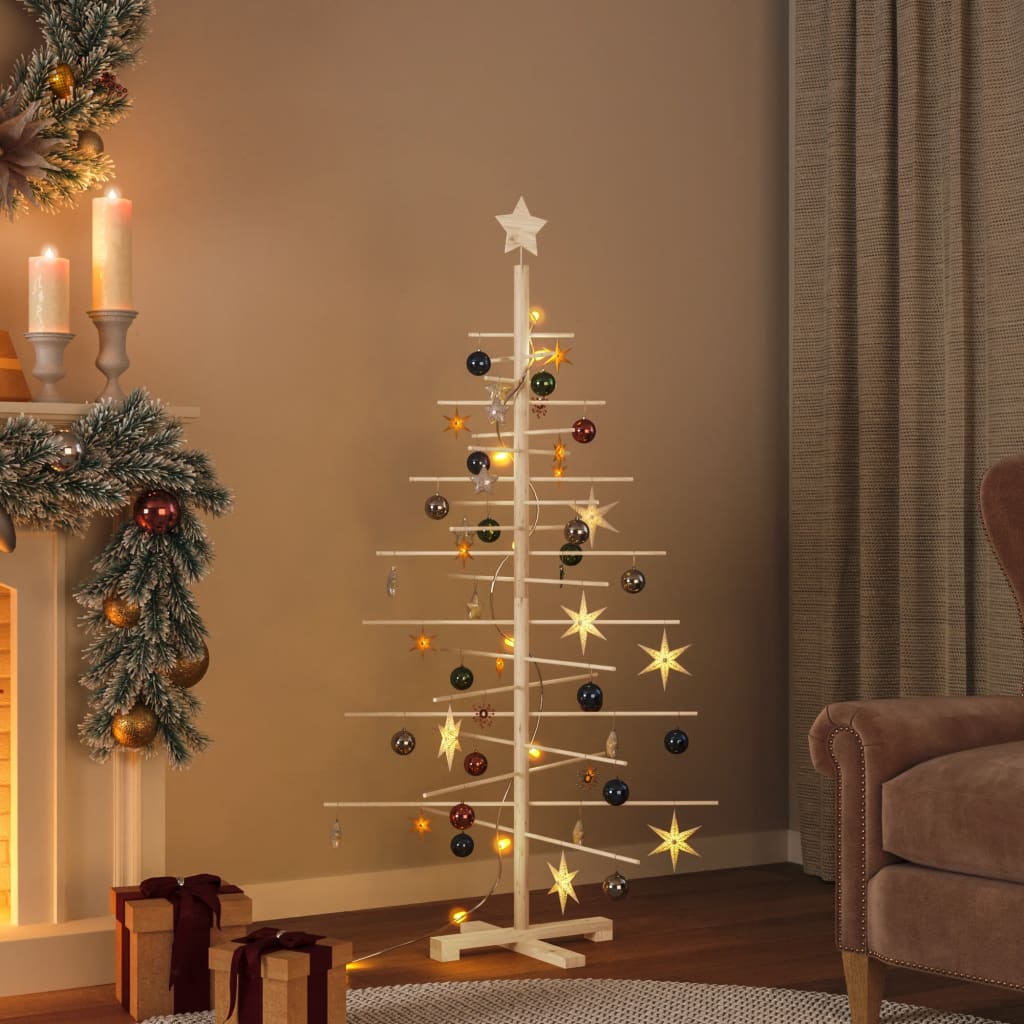 Vidaxl kerstdecoratie kerstboom 150 cm massief grenenhout