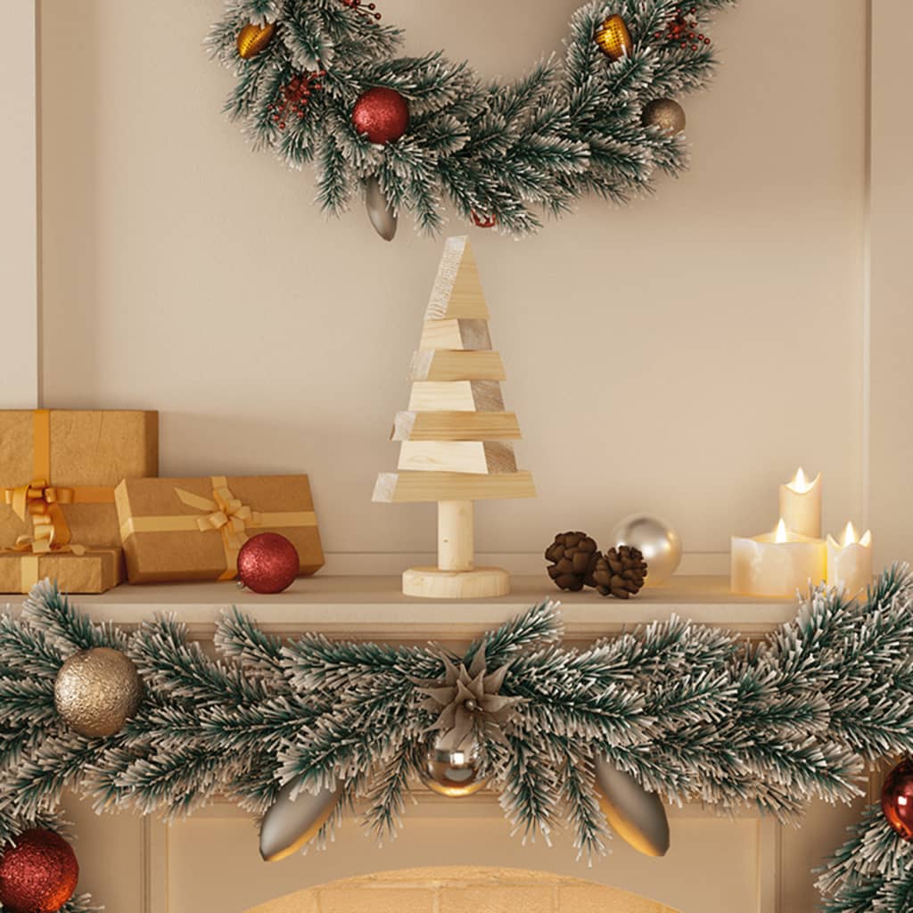 Vidaxl kerstdecoraties kerstboom 2 st 30 cm massief groenenhout