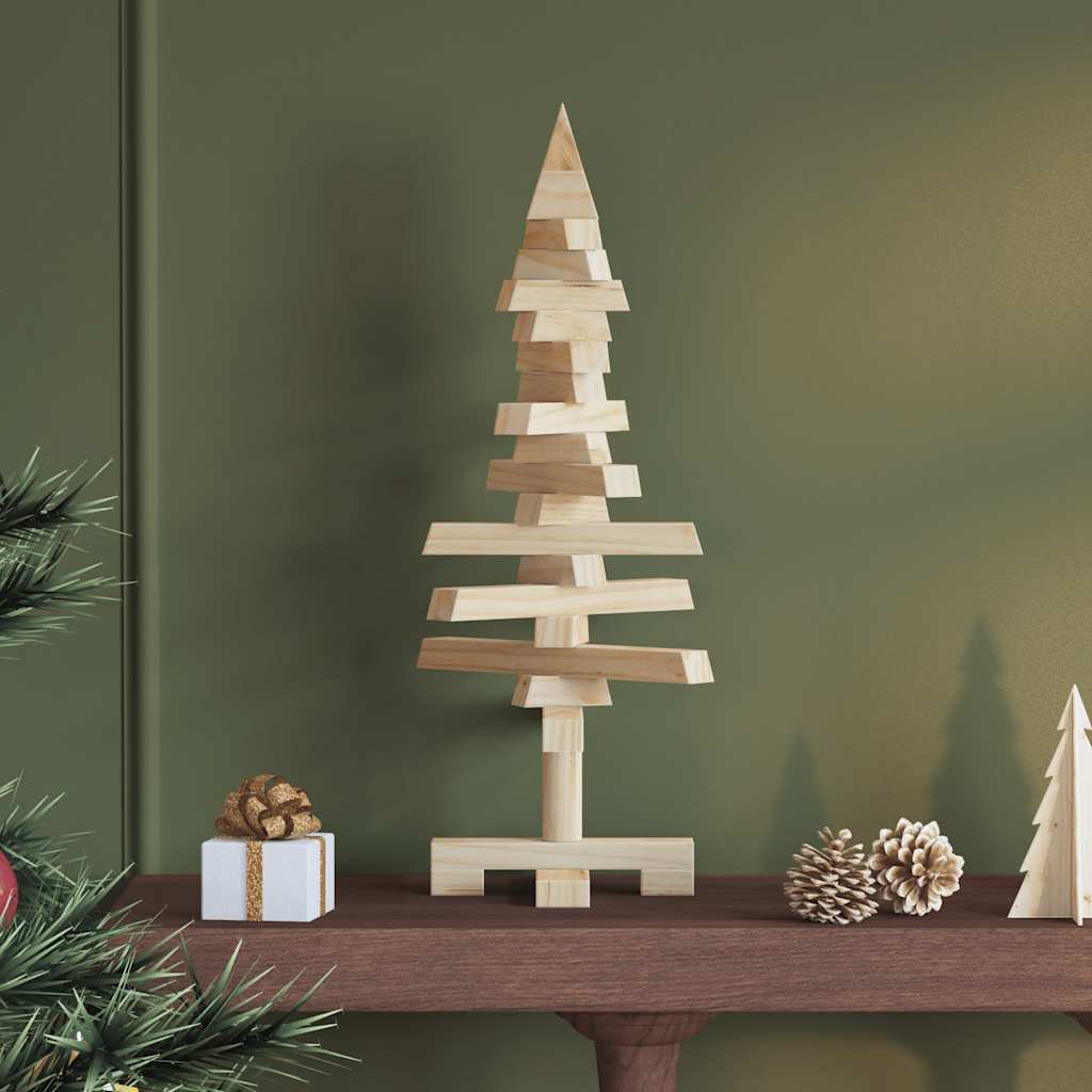 VidaXL Kerstdecoratie kerstboom 60 cm massief groenhout