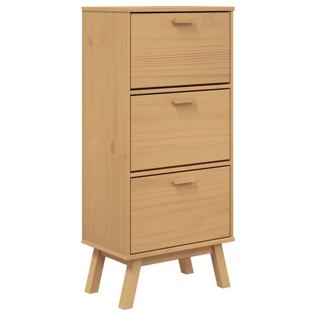 Vidaxl schoenenkast olden 55x35x120 cm groenenhout bruin