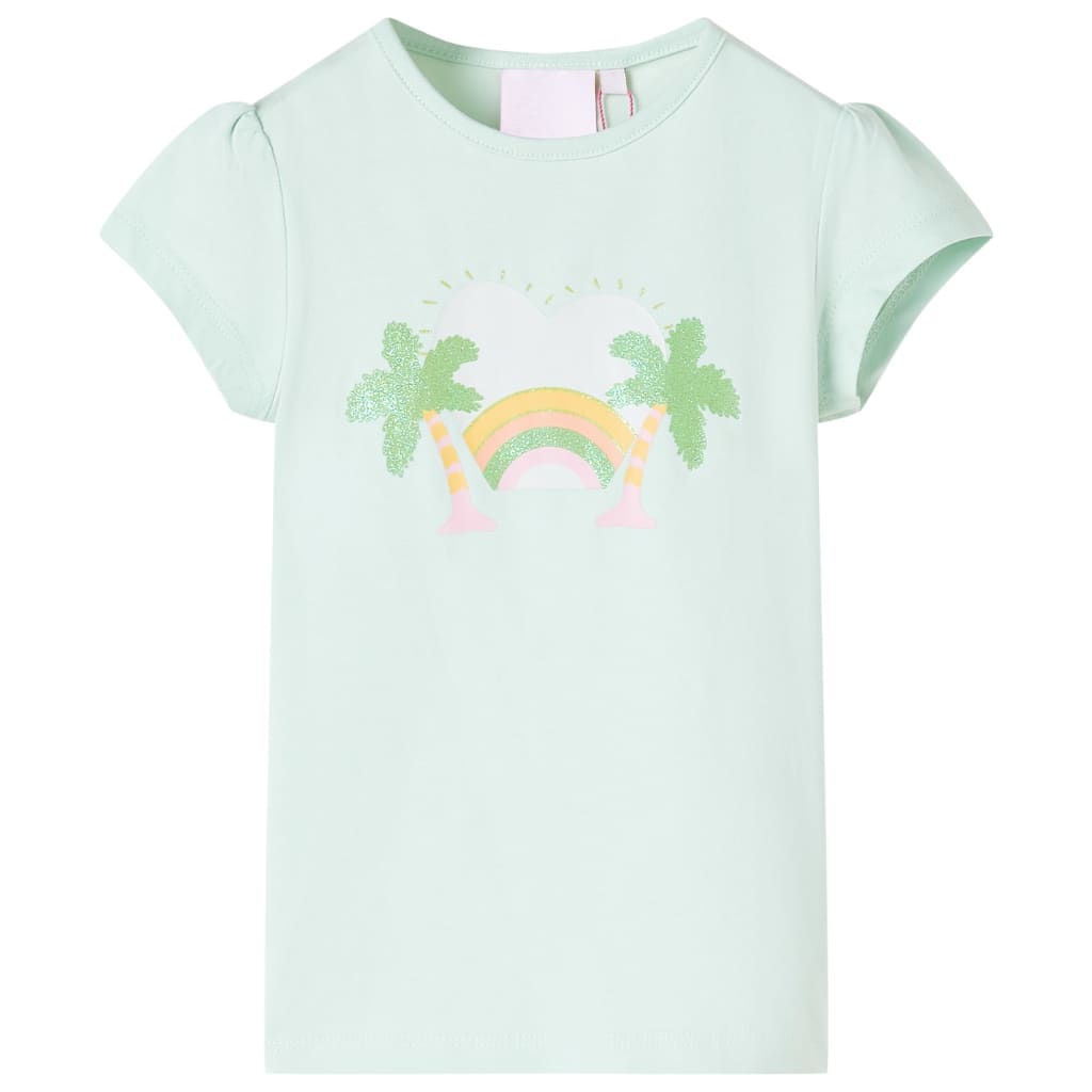 Vidaxl kindershirt 104 lichtmintkleurig