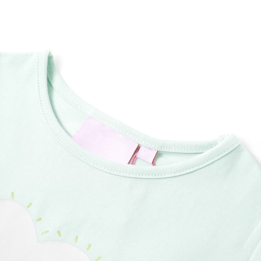 Vidaxl kindershirt 104 lichtmintkleurig