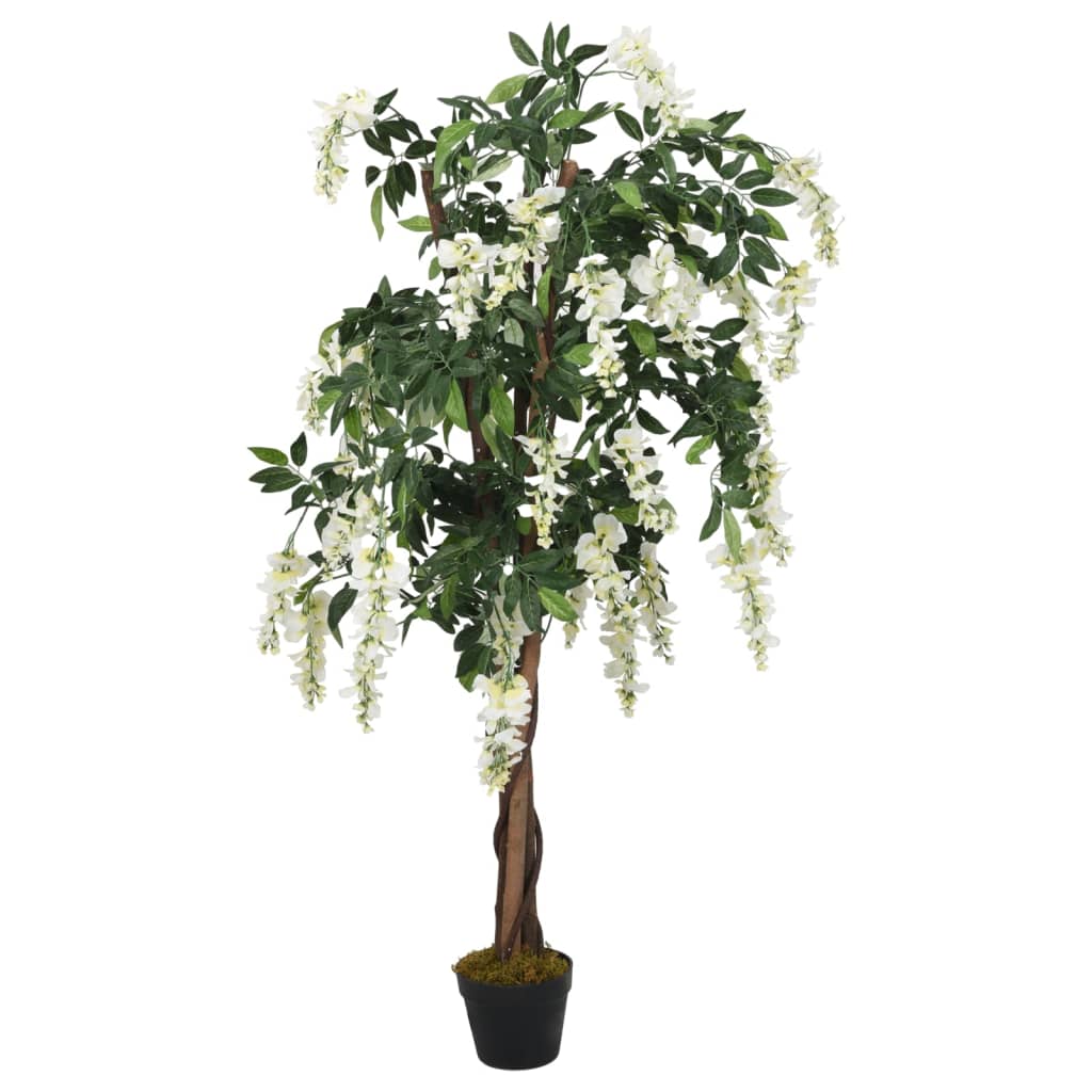 Vidaxl kunstboom blauweregen 560 bladeren 80 cm groen en wit