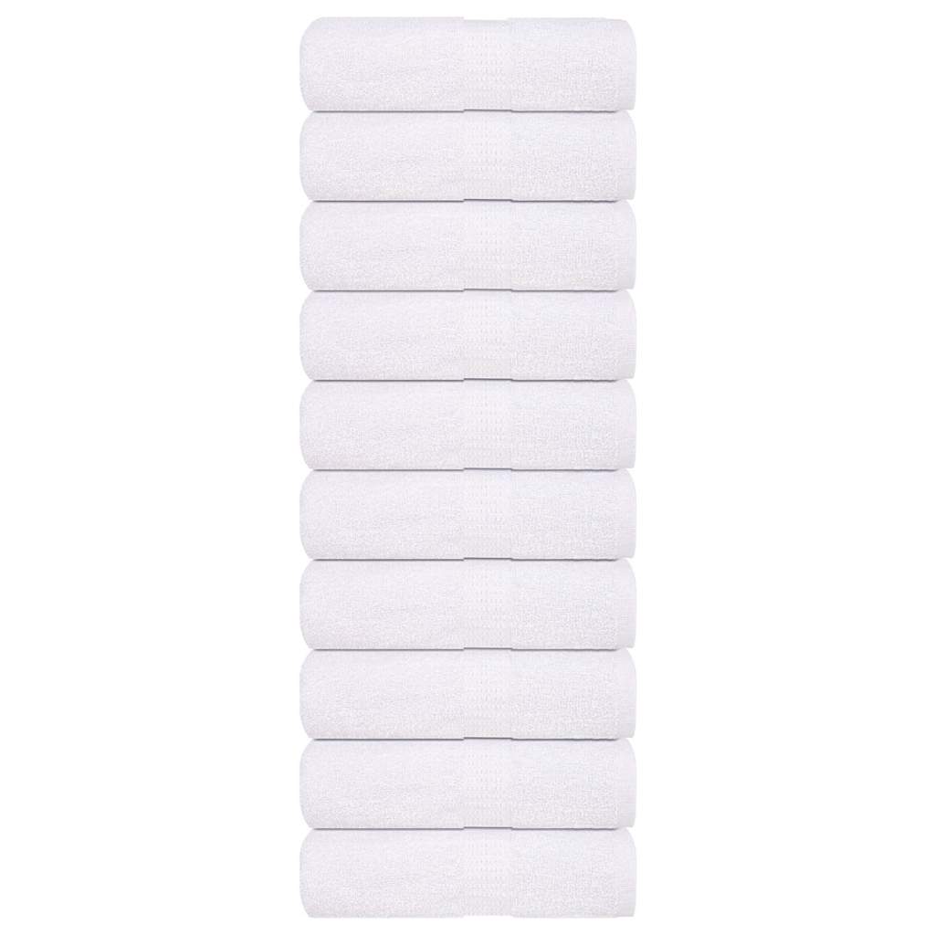 Vidaxl washandjes frogn 10 st 15x21 cm 360 g m² wit