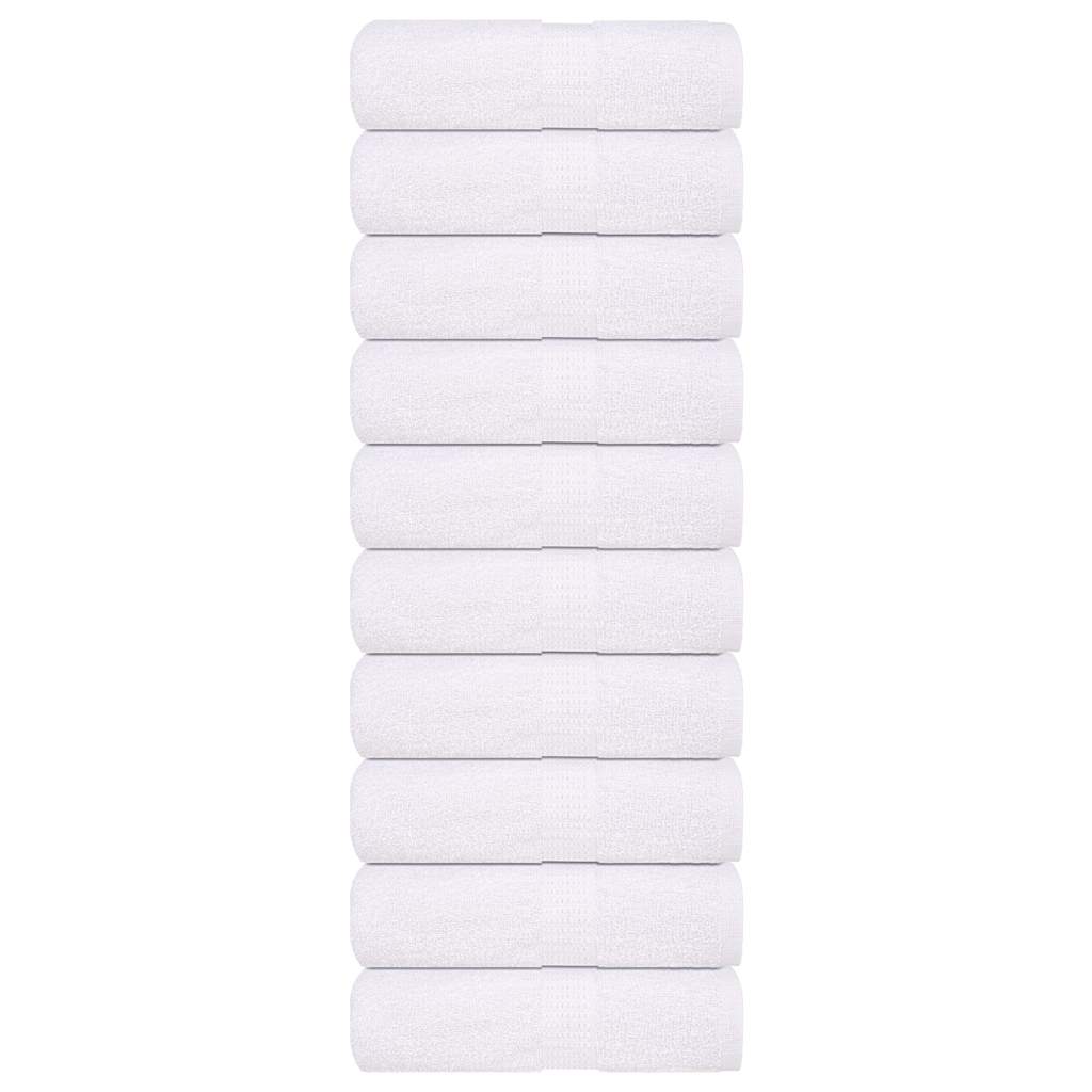 Vidaxl washandjes frogn 10 st 30x30 cm 360 g m² wit