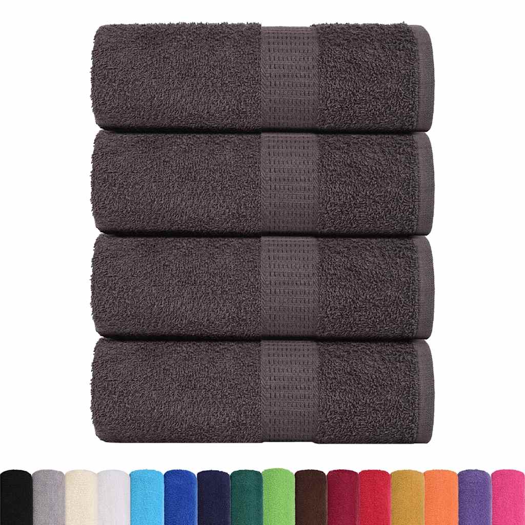Vidaxl washandjes frogn 4 st 15x21 cm 360 g m² antraciet