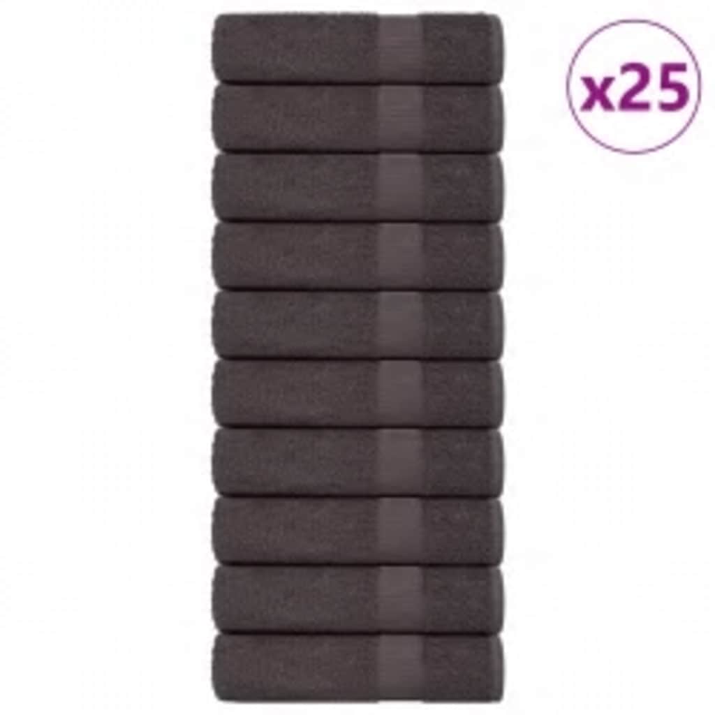 Vidaxl douchehanddoeken frogn 25 st 70x140 cm 360 g m² antraciet