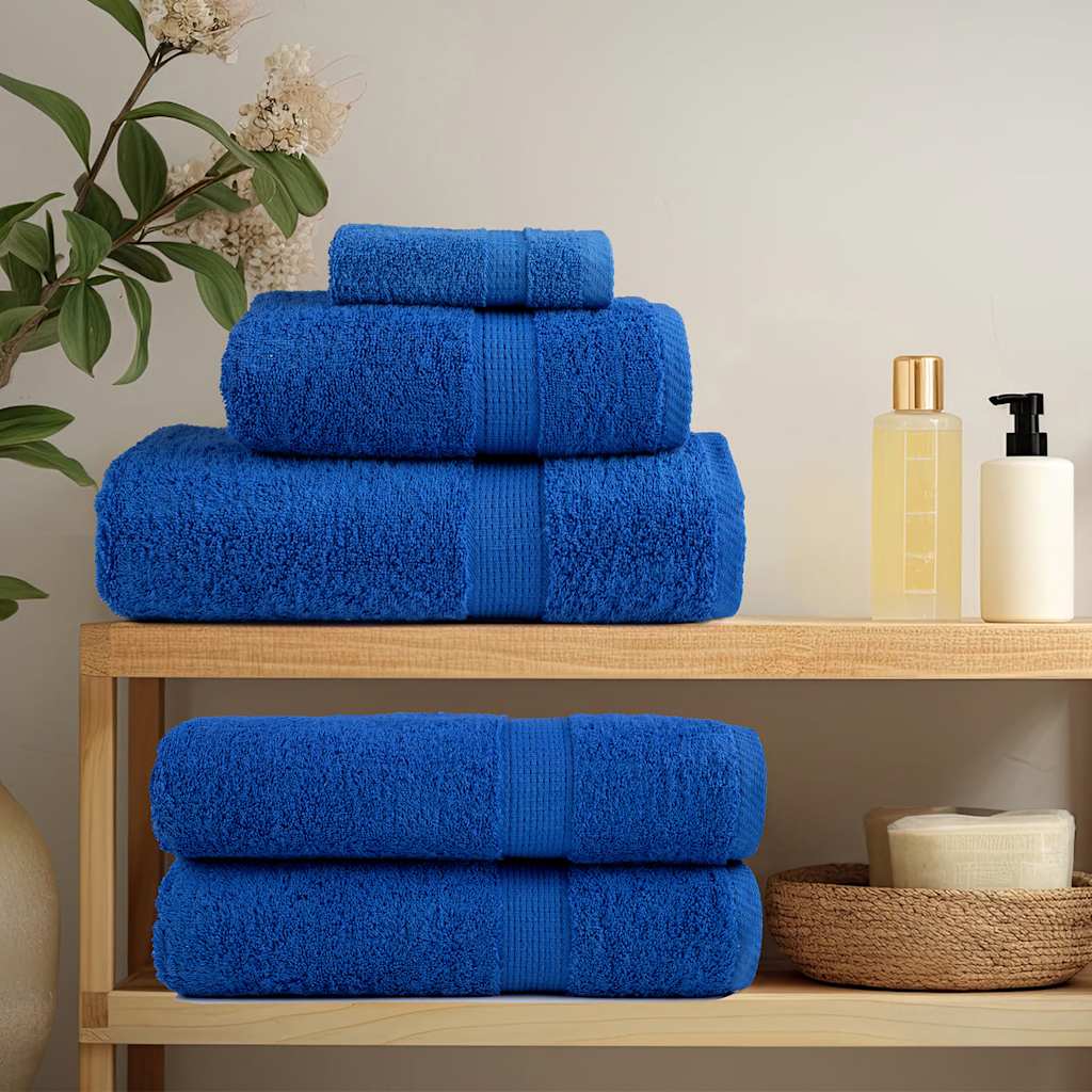 Vidaxl badhanddoeken frogn 4 st 100x150 cm 360 g m² blauw
