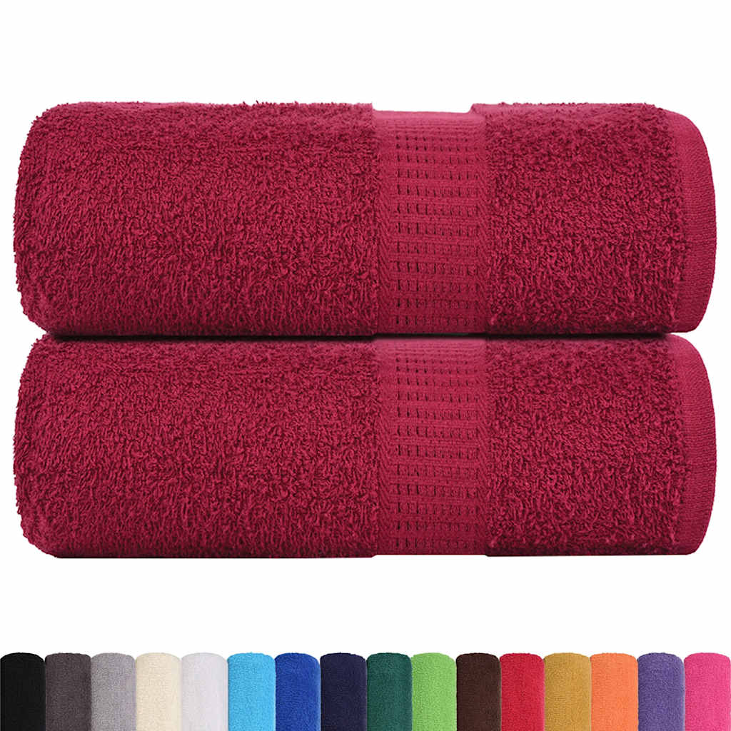 Vidaxl washandjes frogn 2 st 30x30 cm 360 g m² bordeaux