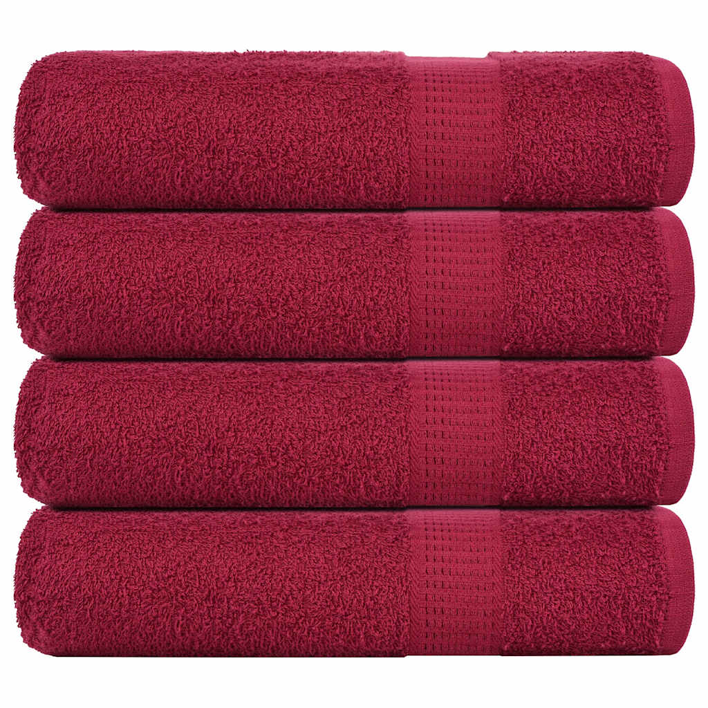 Vidaxl handdoeken frogn 4 st 50x100 cm 360 g m² bordeaux