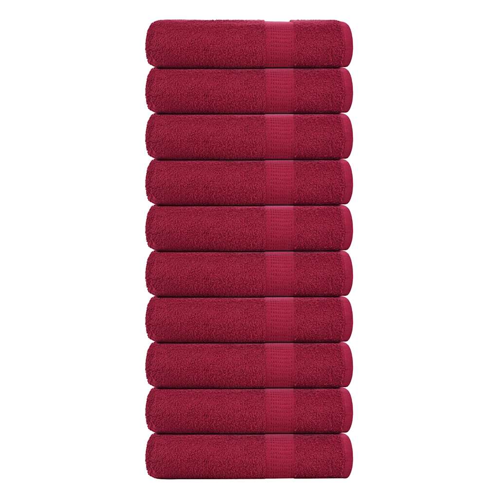 Vidaxl handdoeken frogn 10 st 50x100 cm 360 g m² bordeaux