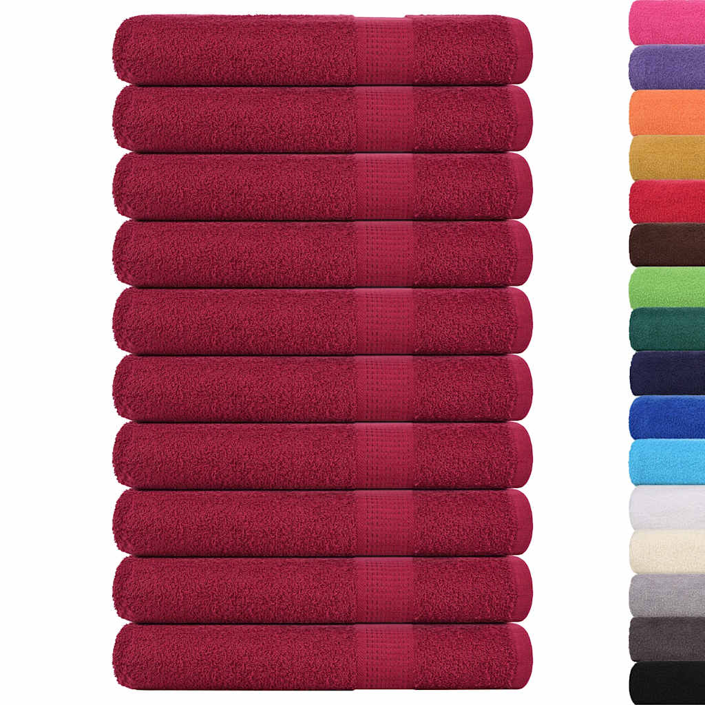 Vidaxl saunahanddoeken frogn 10 st 80x200 cm 360 g m² bordeaux