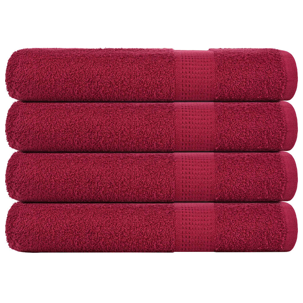 Vidaxl handdoeken frogn 4 st 100x200 cm 360 g m² bordeaux